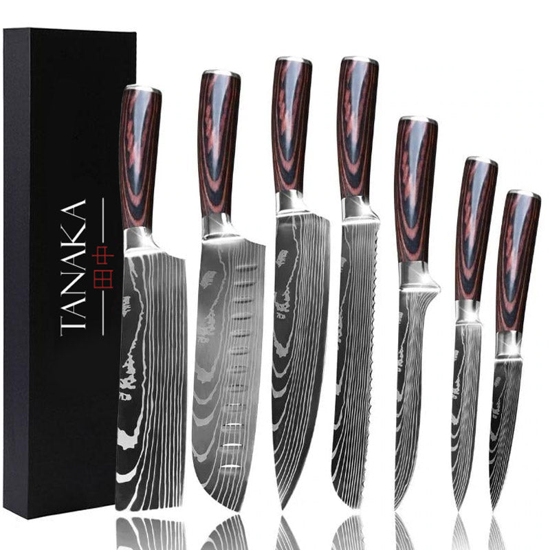 Set de couteaux 7 pièces</br> Collection Tanaka